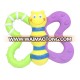 Cute style plastic colorful bee shape baby rattles customize